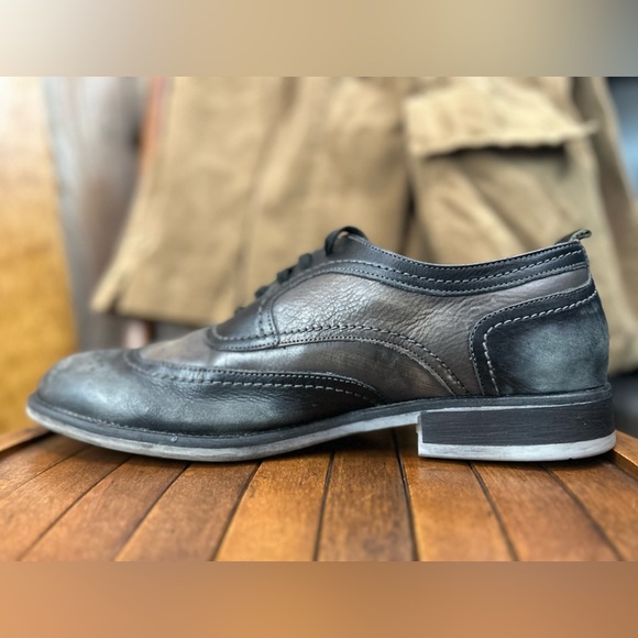 J & M Johnston & Murphy Men’s Oxford Wingtip Quarter Brogue Spectator Sz 10.5 - Picture 2 of 8